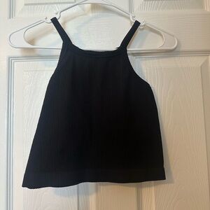 Primark black crop tank top size M